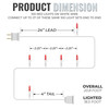 100 Red LED Christmas Lights on White Wire, UL Approved for Indoor/Outdoor Use, 18.5' Lighted Length, 20.8' Total Length 100 Red LED Christmas Lights on White Wire, UL Approved for Indoor/Outdoor Use, 18.5' Lighted Length, 20.8' Total Length