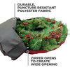 24" Christmas Wreath Storage Bag Container, Woven Polyester Fabric, Padded Handle with Carabiner Clip for Suspension Hanging (SB-10176-VT) 24" Christmas Wreath Storage Bag Container, Woven Polyester Fabric, Padded Handle with Carabiner Clip for Suspension Hanging (SB-10176-VT)