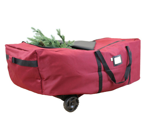Rolling Christmas Tree Storage Bag, Holds Artificial Trees up to 9 Foot Tall, Patent Pending No Drag Wheel Frame, 59" x 25" x 22.5"