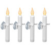 Battery Operated Suction Cup Window Candles with Flickering LED Amber Flame, Automatic Timer, 7 3/8 Inch Tall (VT-1206SC, Pack of 4) Battery Operated Suction Cup Window Candles with Flickering LED Amber Flame, Automatic Timer, 7 3/8 Inch Tall (VT-1206SC, Pack of 4)