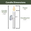 Battery Operated Suction Cup Window Candles with Flickering LED Amber Flame, Automatic Timer, 7 3/8 Inch Tall (VT-1206SC, Pack of 4) Battery Operated Suction Cup Window Candles with Flickering LED Amber Flame, Automatic Timer, 7 3/8 Inch Tall (VT-1206SC, Pack of 4)