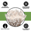 100 Clear LED Christmas Lights on White Wire, UL Approved for Indoor/Outdoor Use, 18.5' Lighted Length, 20.8' Total Length 100 Clear LED Christmas Lights on White Wire, UL Approved for Indoor/Outdoor Use, 18.5' Lighted Length, 20.8' Total Length