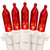 100 Red LED Christmas Lights on White Wire, UL Approved for Indoor/Outdoor Use, 18.5' Lighted Length, 20.8' Total Length 100 Red LED Christmas Lights on White Wire, UL Approved for Indoor/Outdoor Use, 18.5' Lighted Length, 20.8' Total Length