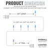 100 Blue LED Christmas Lights on White Wire, UL Approved for Indoor/Outdoor Use, 18.5' Lighted Length, 20.8' Total Length 100 Blue LED Christmas Lights on White Wire, UL Approved for Indoor/Outdoor Use, 18.5' Lighted Length, 20.8' Total Length