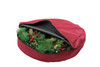 24" Christmas Wreath Storage Bag Container, Woven Polyester Fabric, Padded Handle with Carabiner Clip for Suspension Hanging (SB-10176-VT) 24" Christmas Wreath Storage Bag Container, Woven Polyester Fabric, Padded Handle with Carabiner Clip for Suspension Hanging (SB-10176-VT)