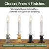 Slimline Ultra-Bright LED Window Candles, Battery Operated, Metal Base (VT-2813, Pack of 4) Slimline Ultra-Bright LED Window Candles, Battery Operated, Metal Base (VT-2813, Pack of 4)