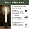 Slimline Ultra-Bright LED Window Candles, Battery Operated, Remote Control, Metal Base (VT-9167, SINGLE)