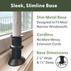 Slimline Ultra-Bright LED Window Candles, Battery Operated, Remote Control, Metal Base (VT-9167, SINGLE)