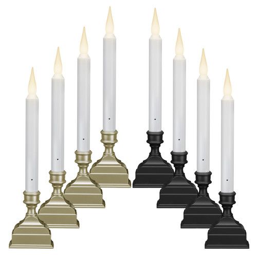 Battery Operated LED Window Candles with Sensor and 8 Hour Timer, Warm White Flame (VT-1620-4, Pack of 4 Battery Operated LED Window Candles with Sensor and 8 Hour Timer, Warm White Flame (VT-1620-4, Pack of 4
