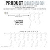 Window Icicle Light Sets for Inside of Window, Clear Christmas Lights on White Wire, 3' Lighted Length, 6' Total Length (VT-2070-22PB/2PK, Pack of 2) Window Icicle Light Sets for Inside of Window, Clear Christmas Lights on White Wire, 3' Lighted Length, 6' Total Length (VT-2070-22PB/2PK, Pack of 2)