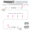 100 Pink Christmas Lights on a White Wire String, UL Approved for Indoor/Outdoor Use, 18' of Lighted Length, 20' of Total Length 100 Pink Christmas Lights on a White Wire String, UL Approved for Indoor/Outdoor Use, 18' of Lighted Length, 20' of Total Length