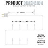 35 Clear Christmas Lights on a White Wire, UL Approved for Indoor Use, 6.1' of Lighted Length, 7.5' of Total Length 35 Clear Christmas Lights on a White Wire, UL Approved for Indoor Use, 6.1' of Lighted Length, 7.5' of Total Length