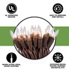 35 Clear Christmas Lights on a Brown Wire, UL Approved for Indoor Use, 9' of  Lighted Length, 10' of Total Length 35 Clear Christmas Lights on a Brown Wire, UL Approved for Indoor Use, 9' of  Lighted Length, 10' of Total Length
