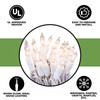 35 Clear Christmas Lights on a White Wire, UL Approved for Indoor Use, 6.1' of Lighted Length, 7.5' of Total Length 35 Clear Christmas Lights on a White Wire, UL Approved for Indoor Use, 6.1' of Lighted Length, 7.5' of Total Length