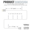 100 Clear Twinkle Lights on White Wire, Indoor/Outdoor Use, Lighted Length of 20.6’, Total Length of 21.8’ 100 Clear Twinkle Lights on White Wire, Indoor/Outdoor Use, Lighted Length of 20.6’, Total Length of 21.8’