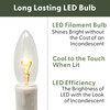 Electric LED Window Candle with Clear Bulb, Metal Slimline Base (VT-9133, Pack of 4) Electric LED Window Candle with Clear Bulb, Metal Slimline Base (VT-9133, Pack of 4)