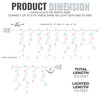 150 Count Red, Green and White Frosted Mini Christmas Icicle Light Set, Lighted Length 11.5 Foot, Total Length 12.5 Foot, 27 Drops 150 Count Red, Green and White Frosted Mini Christmas Icicle Light Set, Lighted Length 11.5 Foot, Total Length 12.5 Foot, 27 Drops