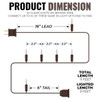 50 Clear Christmas Lights on a Brown Wire, UL Approved for Indoor/Outdoor Use, 9' of  Lighted Length, 11' of Total Length 50 Clear Christmas Lights on a Brown Wire, UL Approved for Indoor/Outdoor Use, 9' of  Lighted Length, 11' of Total Length