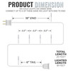 100 Clear Christmas Lights on a White Wire String, UL Approved for Indoor/Outdoor use, 18' of Lighted Length, 20' of Total Length 100 Clear Christmas Lights on a White Wire String, UL Approved for Indoor/Outdoor use, 18' of Lighted Length, 20' of Total Length