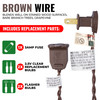 100 Clear Christmas Lights on a Brown Wire String, UL Approved for Indoor/Outdoor Use, 18' of Lighted Length, 20' of Total Length 100 Clear Christmas Lights on a Brown Wire String, UL Approved for Indoor/Outdoor Use, 18' of Lighted Length, 20' of Total Length
