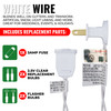 100 Red Christmas Lights on a White Wire String, UL Approved for Indoor/Outdoor Use, 18' Lighted Length, 20' Total Length 100 Red Christmas Lights on a White Wire String, UL Approved for Indoor/Outdoor Use, 18' Lighted Length, 20' Total Length
