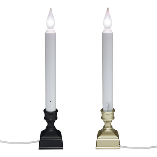 LED Electric Window Candle With Bright Hot Spot, Sensor Dusk to Dawn, Flicker Flame or Steady On, USB Low Voltage Adapater, (VT-1270, SINGLE)