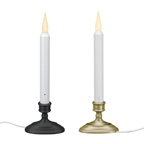 LED Electric Window Candles with Sensor Dusk to Dawn, Warm White Flicker Flame or Steady On, USB Low Voltage Adapter (VT-1670, SINGLE)