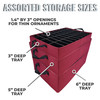 Slim Ornament Storage Box with Adjustable Acid-Free Dividers, Holds 120 Ornaments (15 ” H x18” L x 13.75” D, SB-40061-VT) Slim Ornament Storage Box with Adjustable Acid-Free Dividers, Holds 120 Ornaments (15 ” H x18” L x 13.75” D, SB-40061-VT)
