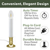 Electric LED Window Candles with Shatterproof Warm White Bulbs, Automatic Timer (VT-1188, Pack of 4) Electric LED Window Candles with Shatterproof Warm White Bulbs, Automatic Timer (VT-1188, Pack of 4)