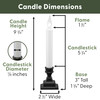 Battery Operated LED Window Candles with Bright Hot Spot, Automatic Timer (VT-1506, Pack of 4)