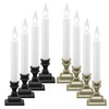 Battery Operated LED Window Candles with Bright Hot Spot, Automatic Timer (VT-1506, Pack of 4)