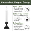 Battery Operated LED Window Candles with Bright Hot Spot, Automatic Timer (VT-1506, Pack of 4)