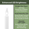 Battery Operated LED Window Candles with Bright Hot Spot, Automatic Timer (VT-1506, Pack of 4)