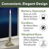 Battery Operated LED Window Candles with Timer (6 on/18 Off), Patented Warm White Dual LED Flicker Flame (VT-1660-4, Pack of 4) Battery Operated LED Window Candles with Timer (6 on/18 Off), Patented Warm White Dual LED Flicker Flame (VT-1660-4, Pack of 4)