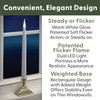 Battery Operated LED Taper Window Candles with Timer, Remote Control, Warm White Flicker or Steady On (VTR1660, Pack of 4) Battery Operated LED Taper Window Candles with Timer, Remote Control, Warm White Flicker or Steady On (VTR1660, Pack of 4)