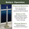 Battery Operated LED Taper Window Candles with Timer, Remote Control, Warm White Flicker or Steady On (VTR1660, Pack of 4) Battery Operated LED Taper Window Candles with Timer, Remote Control, Warm White Flicker or Steady On (VTR1660, Pack of 4)