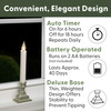Vintage LED Battery Operated Window Candles with Timer, Bright Warm White Glow (VT-1806, Pack of 4) Vintage LED Battery Operated Window Candles with Timer, Bright Warm White Glow (VT-1806, Pack of 4)